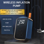 Portable Wireless Air Compressor – Rechargeable Handheld Tire Inflator with LED Light & Digital Display