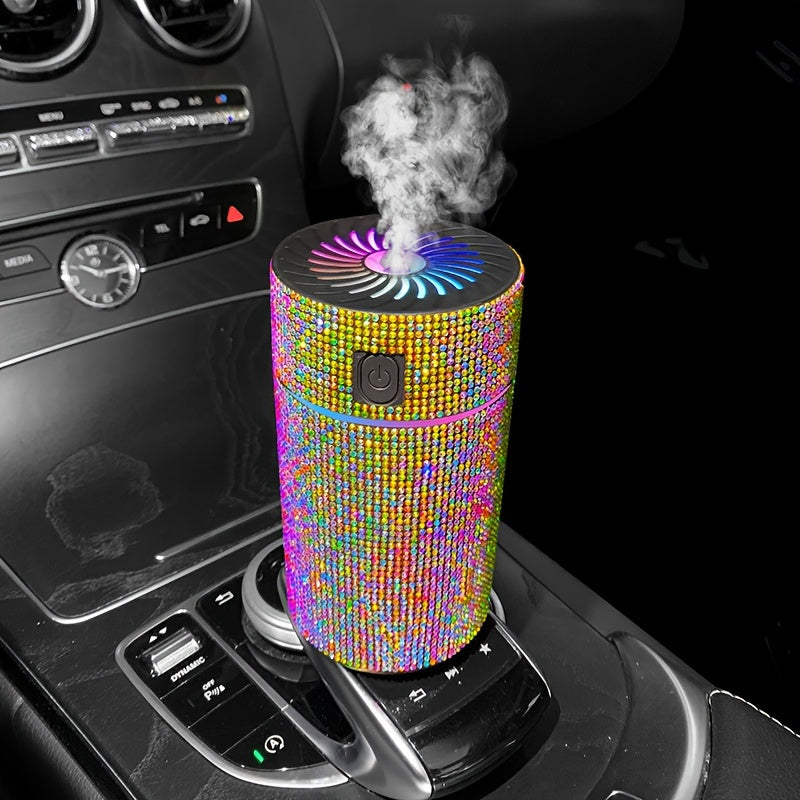 Luxury Rhinestone Car Diffuser Humidifier | Car Accessories | - Shoppix