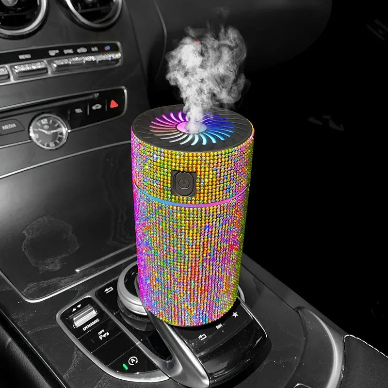 Luxury Rhinestone Car Diffuser Humidifier | Car Accessories | - Shoppix