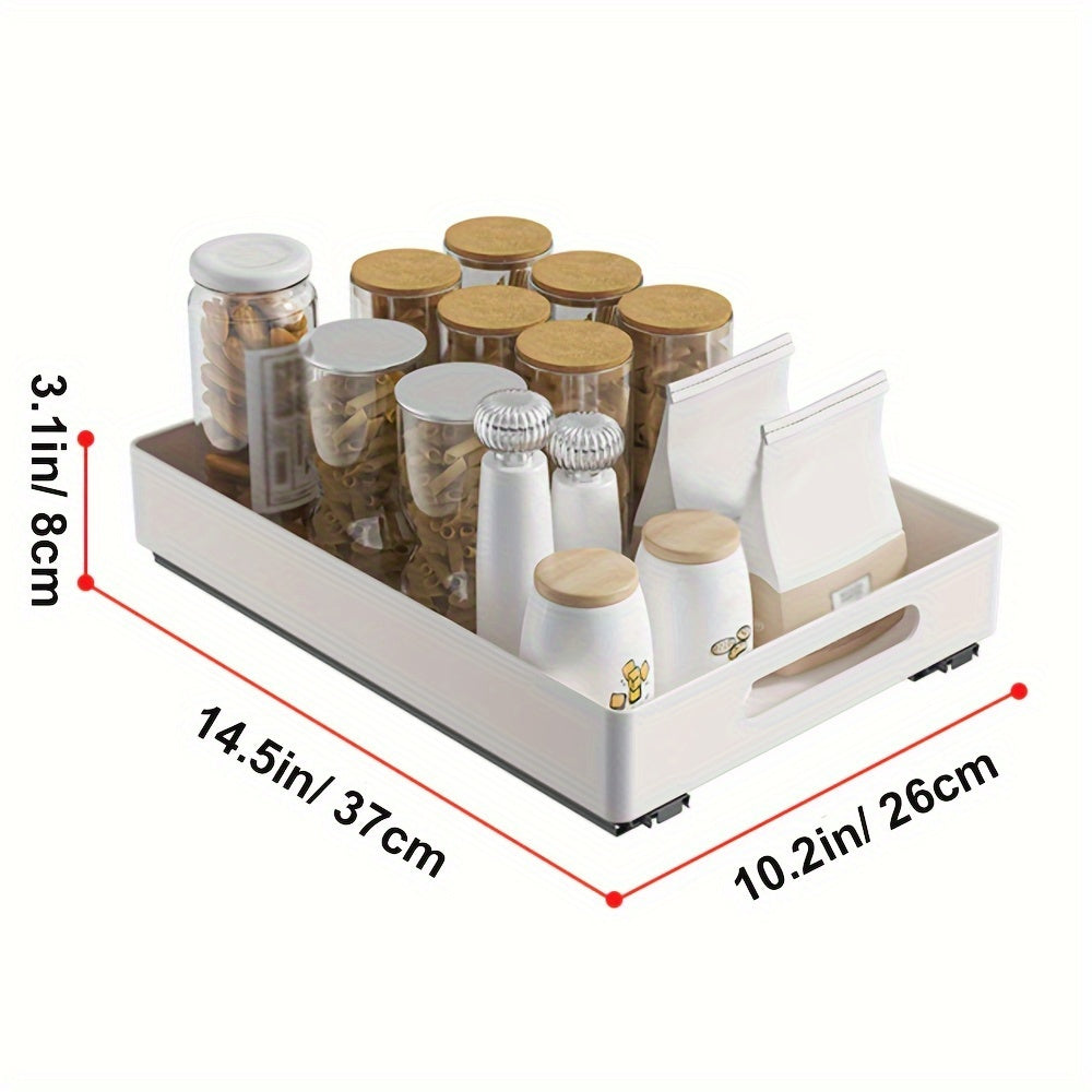 Heavy Duty Pull-Out Cabinet Organizer - Expandable Storage Solution for Kitchen & Home Organization