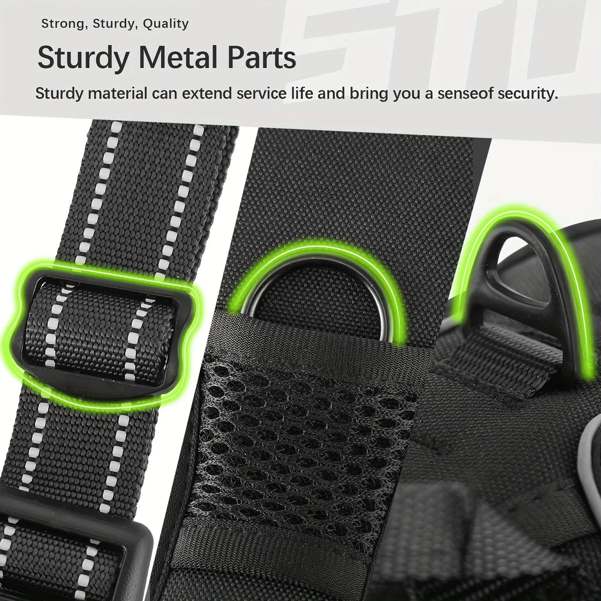 3-teiliges ausbruchsicheres Hundegeschirr-Set mit Leine und Kotbeutelspender – perfekt zum Spazierengehen mit mittelgroßen und großen Hunden, verstellbar und weich