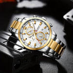 CURREN Business Men's Steel Band Chronograph Watch | Men's Watches | - Shoppix