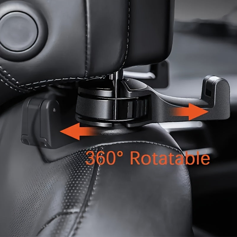 Car Seat Hidden Hook with Rear Cell Phone Holder | Car Accessories | - Shoppix