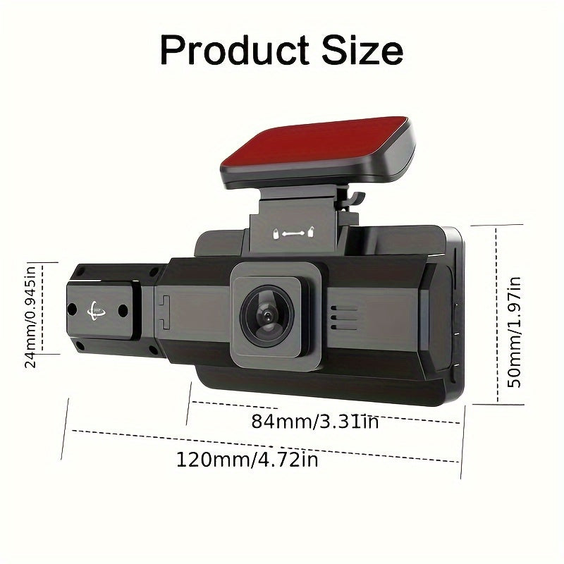 Complete Protection On Every Drive: Dual-Lens Dash Cam with Night Vision | Dash Cams | - Shoppix