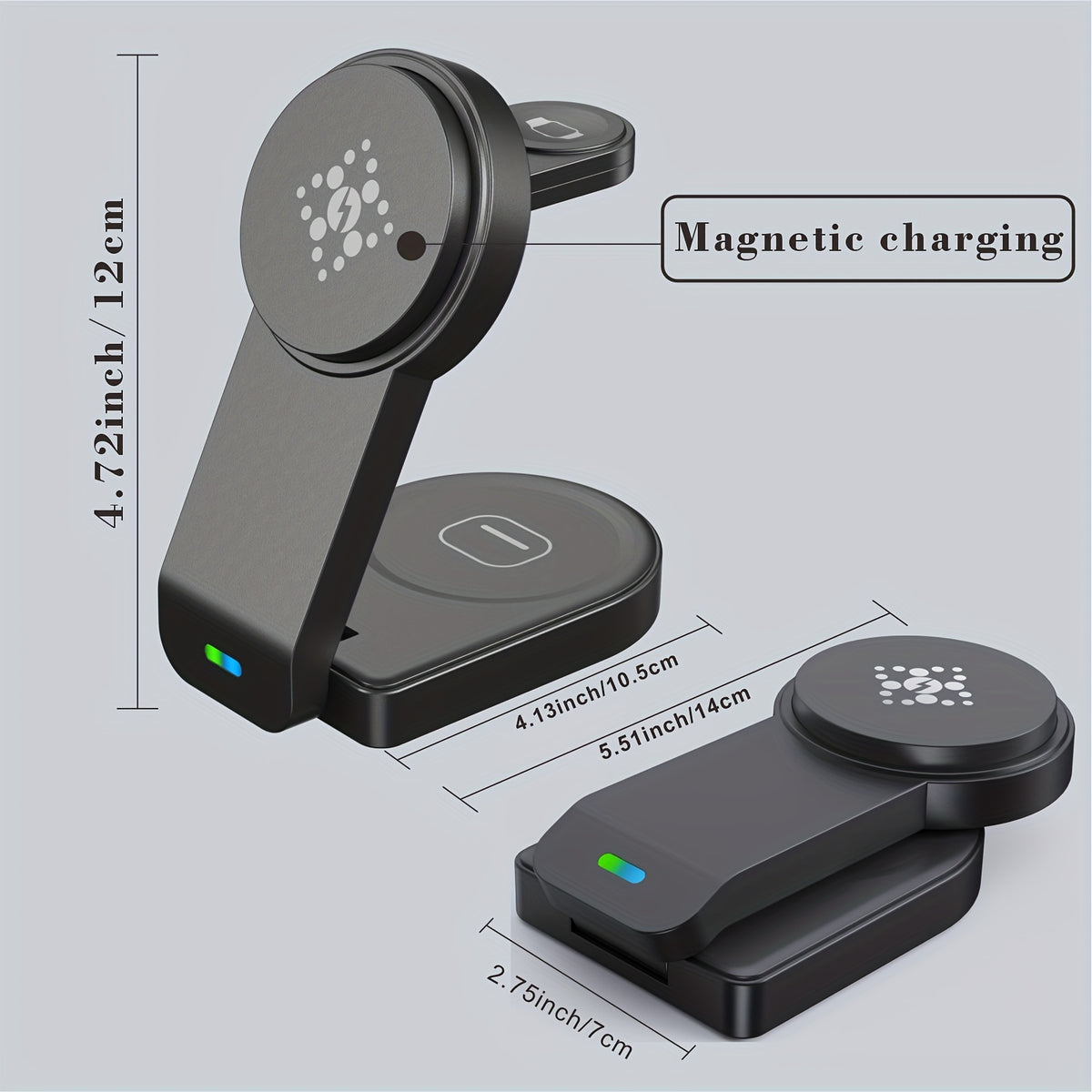 MagSafe 3-in-1 Foldable Charger - Fast & Adjustable | Mobile Accessories |