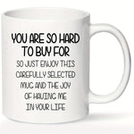 Ceramic Coffee Mug with Humorous Quote - Reusable, Hand Wash Only, Microwave & Dishwasher Safe, Ideal Gift for Holidays