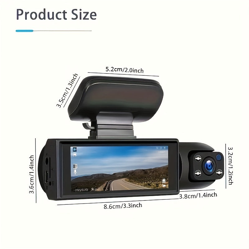Dual-Lens Dash Camera: Capture Every Angle of Your Drive with Confidence! | Dash Cams | - Shoppix