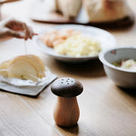 1pc Toothpick Dispenser, Toothpick Holder, Black Walnut Wood Mushroom Shaped Toothpick Box, Kitchen Supplies