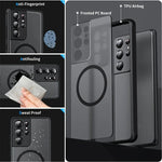 Magnetic Wireless Charging Phone Case, For Samsung Galaxy S24 S23 Ultra S24+ S23 Full Coverage Protection, Shockproof, Matte Texture