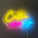 Customizable 20-22 Inch Double Row LED Neon Sign - USB Powered with Dimmer Switch, Wall-Mounted Acrylic & Plastic Decorative Light