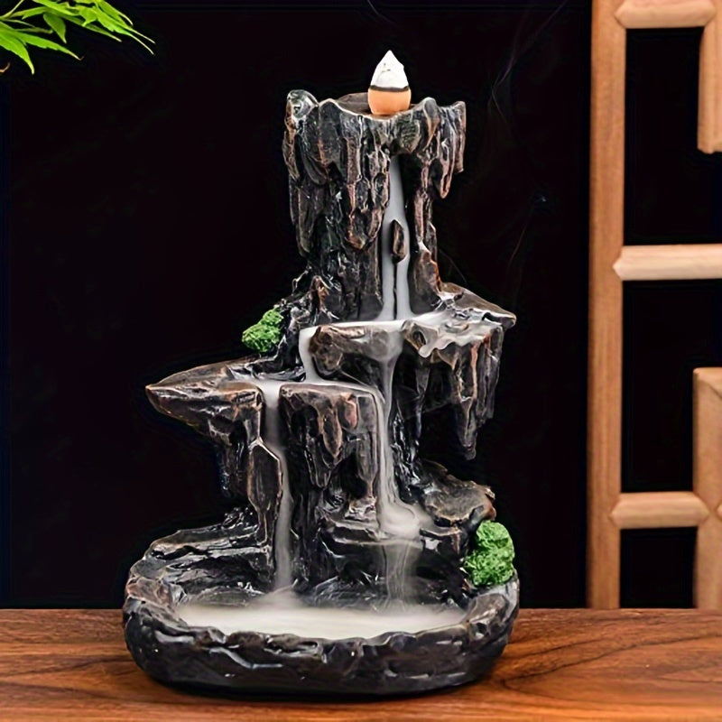 Experience Serenity: Mountain Design Backflow Incense Holder | Decoration Items | - Shoppix