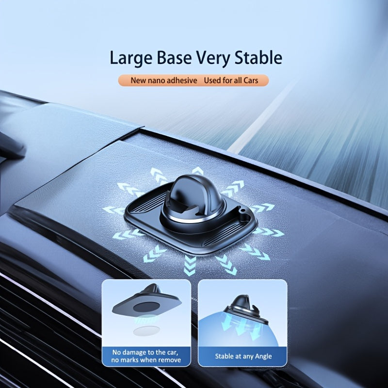 Universal 360-Degree Rotating Car Phone Mount: Multifunctional and Anti-Slip Grip | Mobile Holders |