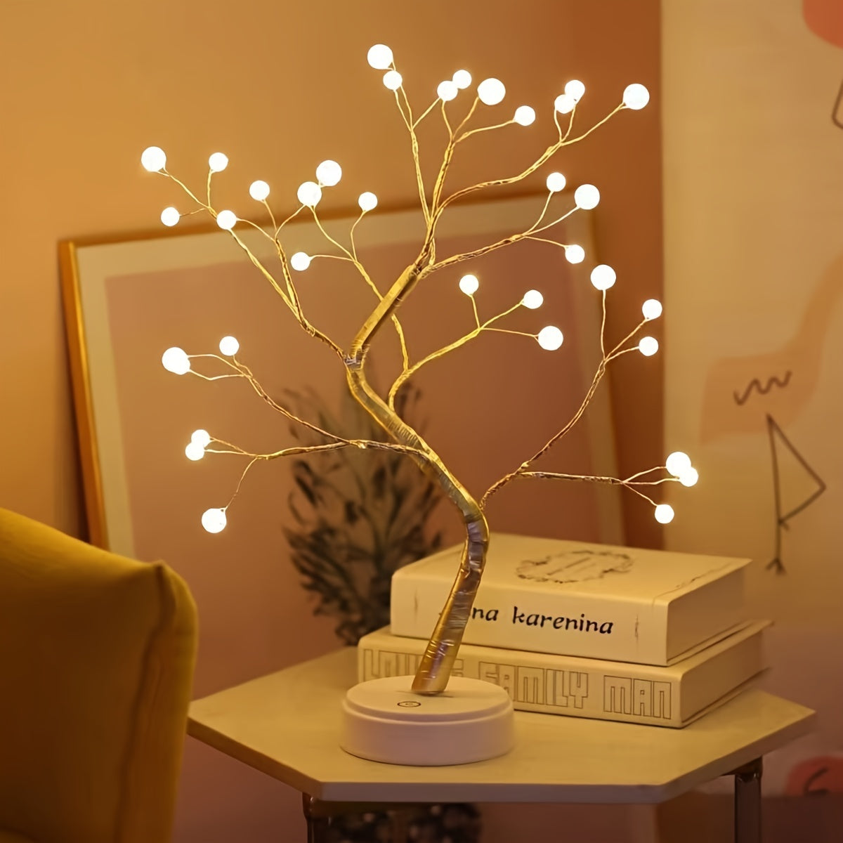 Illuminate Your Space: 36 LED Pearl Tree Lamp | Lighting & Decoration Item | - Shoppix