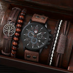 Stylish Men's Watch and Bracelet Set | Men Watches And Bracelet| - Shoppix