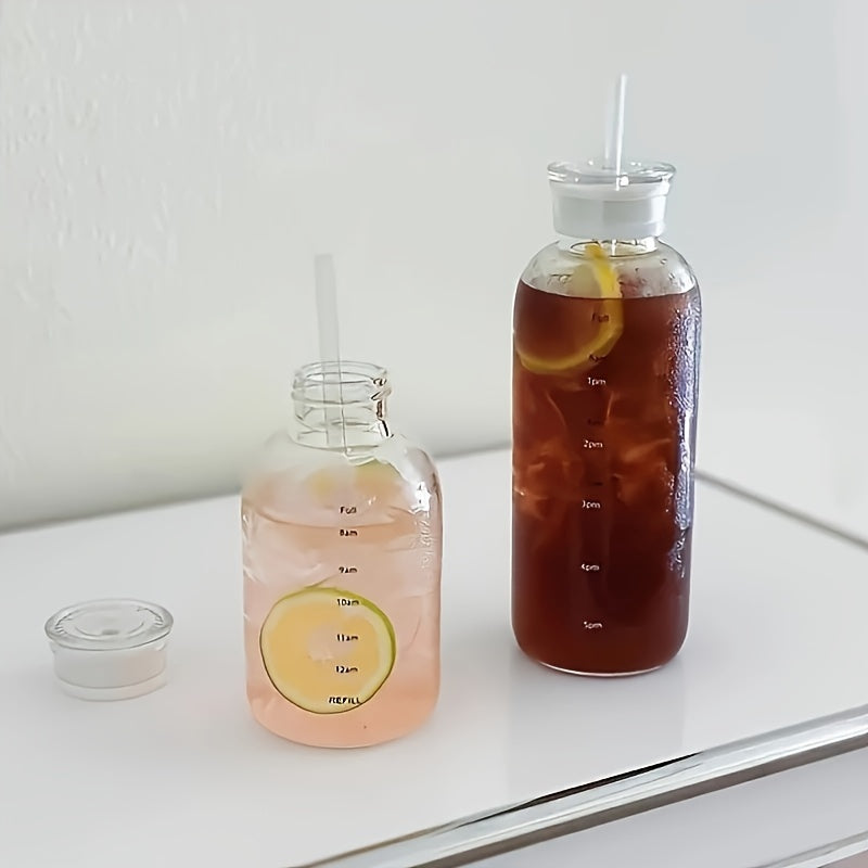 Stay Inspired on the Go: 12oz/25oz Glass Tumbler & Water Bottle Set | Drinkware | - Shoppix