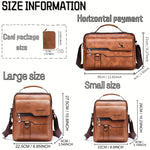 Vintage Faux Leather Men's Crossbody Bag | Bags & Luggage | - Shoppix