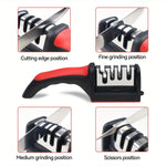 4-Stage Kitchen Knife Sharpener – Diamond, Ceramic & Tungsten Steel Blades for Precision Sharpening