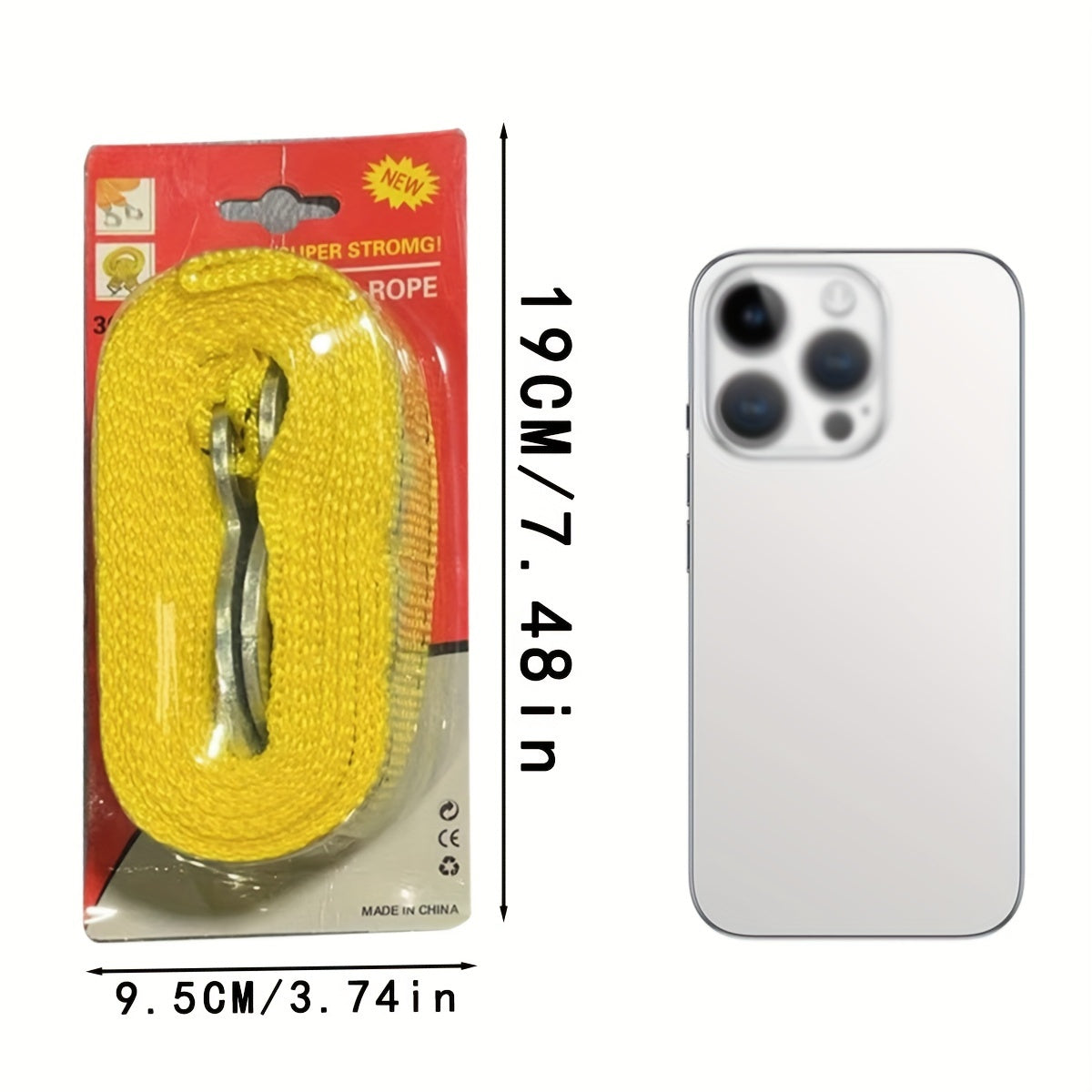 Heavy-Duty 3-Ton Towing Rope for Emergency Vehicle Recovery | Car Accessories| - Shoppix