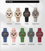 NAVIFORCE Silicone Strap Watches New Dual Display Time Women's Wrist Watch Fashion SimpleWaterproof Elegant Ladies's Bracelet