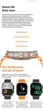 Ultra 4 AI Smart Watches 2.2'' Screen IP68 Waterproof Smartwatch for Men Women Bluetooth Calls Fitness Tracker GPS Sport Modes