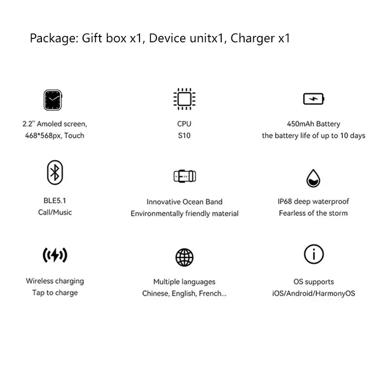 **Ultra 4 AI Smart Watch 2.2″ AMOLED | Bluetooth Calling & GPS** - Shoppix