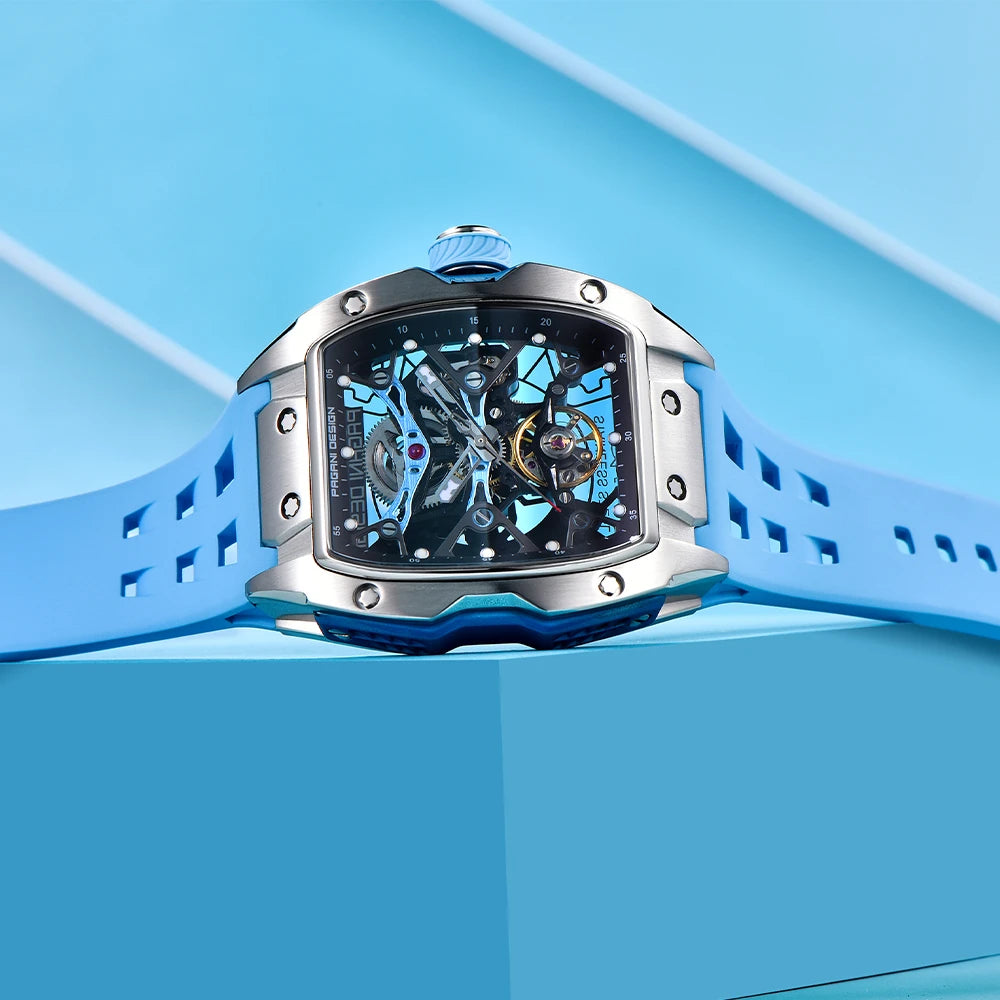 PAGANI DESIGN New 42MM Skeleton Dial Men's Mechanical Watch Luxury Brand Sapphire Glass Automatic Watch 50M Waterproof Watch Men