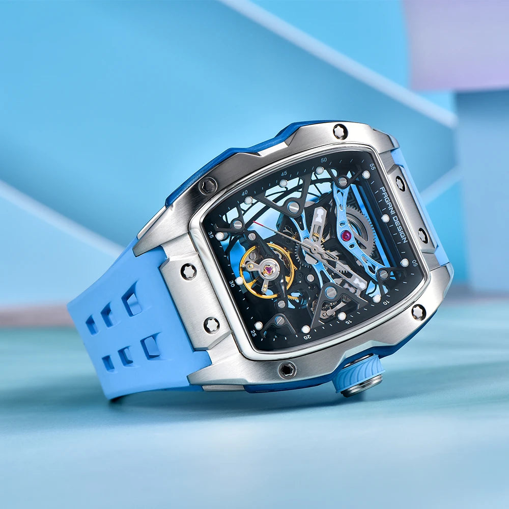 PAGANI DESIGN New 42MM Skeleton Dial Men's Mechanical Watch Luxury Brand Sapphire Glass Automatic Watch 50M Waterproof Watch Men