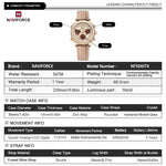 NAVIFORCE Silicone Strap Watches New Dual Display Time Women's Wrist Watch Fashion SimpleWaterproof Elegant Ladies's Bracelet