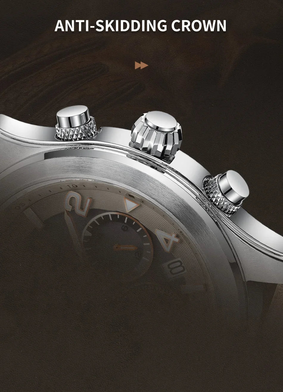 NAVIFORCE Luxury Watches for Men Eco-Drive Movement Casual Genuine Leather Strap 5ATM Waterproof Luminous Wristwatches Gift 2025