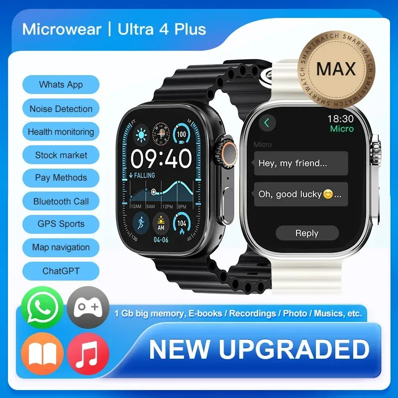 **Ultra 4 AI Smart Watch 2.2″ AMOLED | Bluetooth Calling & GPS** - Shoppix