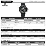 NAVIFORCE for Men Silicone Strap Luxury Fashion Quartz Watches Wrist watch Sports Chronograph 5TM Waterproof Male Watches GIfts