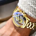 Sleek Stainless Steel Hollow Skeleton Watch | Men's Watches | - Shoppix