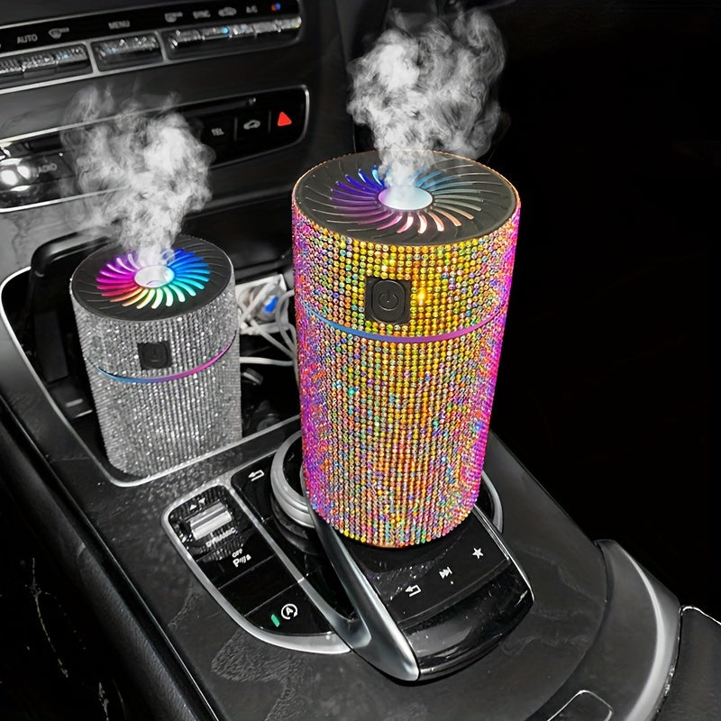 Luxury Rhinestone Car Diffuser Humidifier | Car Accessories | - Shoppix