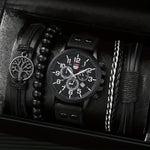 Stylish Men's Watch and Bracelet Set | Men Watches And Bracelet| - Shoppix
