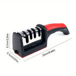 4-Stage Kitchen Knife Sharpener – Diamond, Ceramic & Tungsten Steel Blades for Precision Sharpening