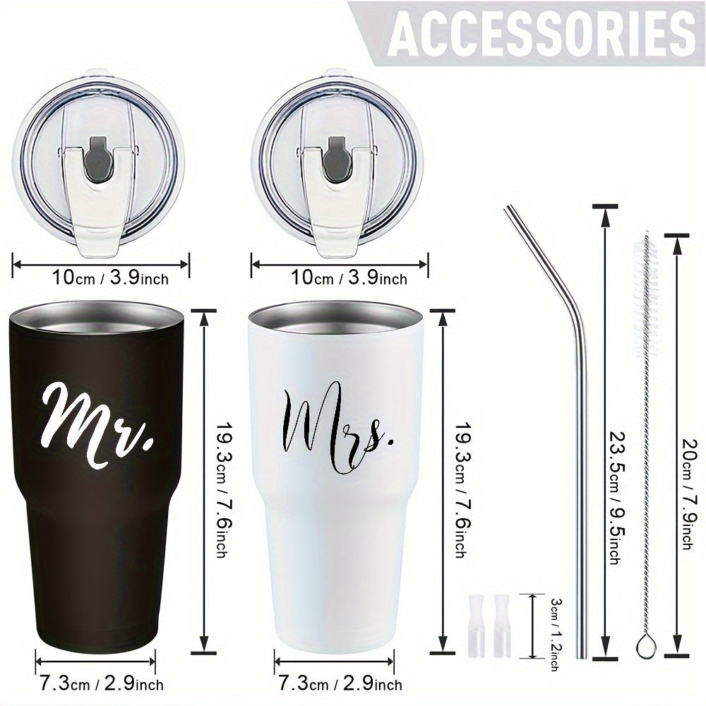 Celebrate Love on the Go with Our Mr. and Mrs. Car Cups Set | Drinkware | - Shoppix