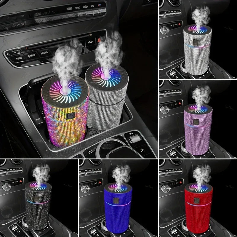 Luxury Rhinestone Car Diffuser Humidifier | Car Accessories | - Shoppix