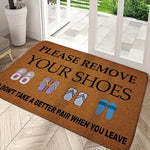 Warm Welcome: Slipper Pattern Design Doormat | Rugs & Mats | - Shoppix