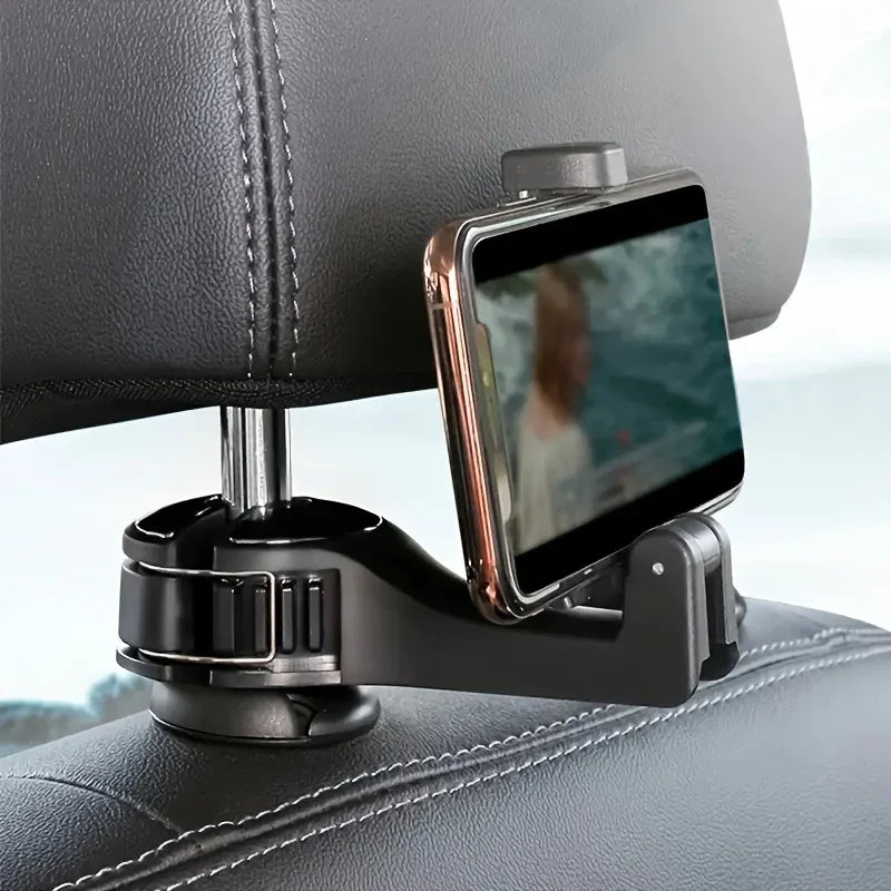 Car Seat Hidden Hook with Rear Cell Phone Holder | Car Accessories | - Shoppix