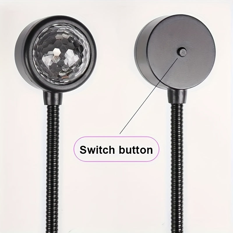 Car Atmosphere Lamp USB Roof Lamp Night Light LED Color Lamp Sound Control Music Car Decoration | Vehicle Decoration| - Shoppix