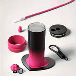 Sip in Style: 24oz Stainless Steel Tumbler with Straw and Lid | Drinkware | - Shoppix