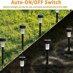 10pcs Solar Pathway Lights Kit - Energy-Efficient, Wireless, Semi-Embedded Design for Patio, Lawn, Garden, and Driveway