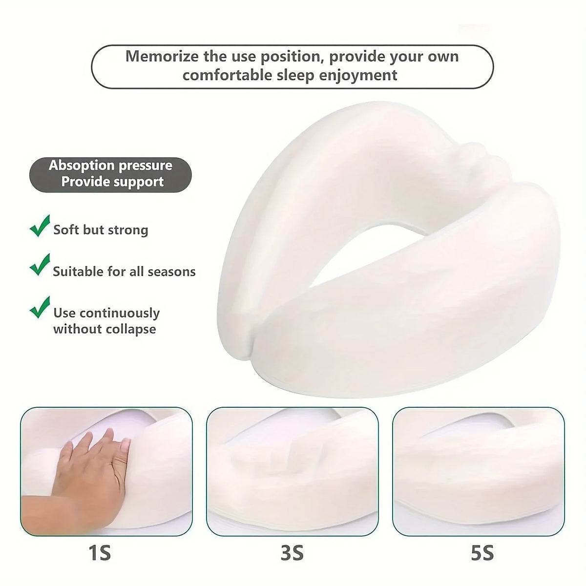 1 oreiller cervical - oreiller cervical, oreiller de voyage Wander Plus, oreiller cervical de voyage Wander Plus, oreiller de voyage, oreiller cervical en mousse à mémoire de forme pour voyager, pour avions, voiture, bureau, dormir debout