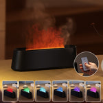 Ultimate Bedroom Ambiance: USB Flame Air Humidifier with Remote Control | Air Quality | - Shoppix