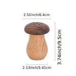 1pc Toothpick Dispenser, Toothpick Holder, Black Walnut Wood Mushroom Shaped Toothpick Box, Kitchen Supplies