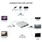 Améliorez votre connectivité avec l'adaptateur de charge USB 3.1 3 en 1 Type-C vers HDMI 4K compatible !