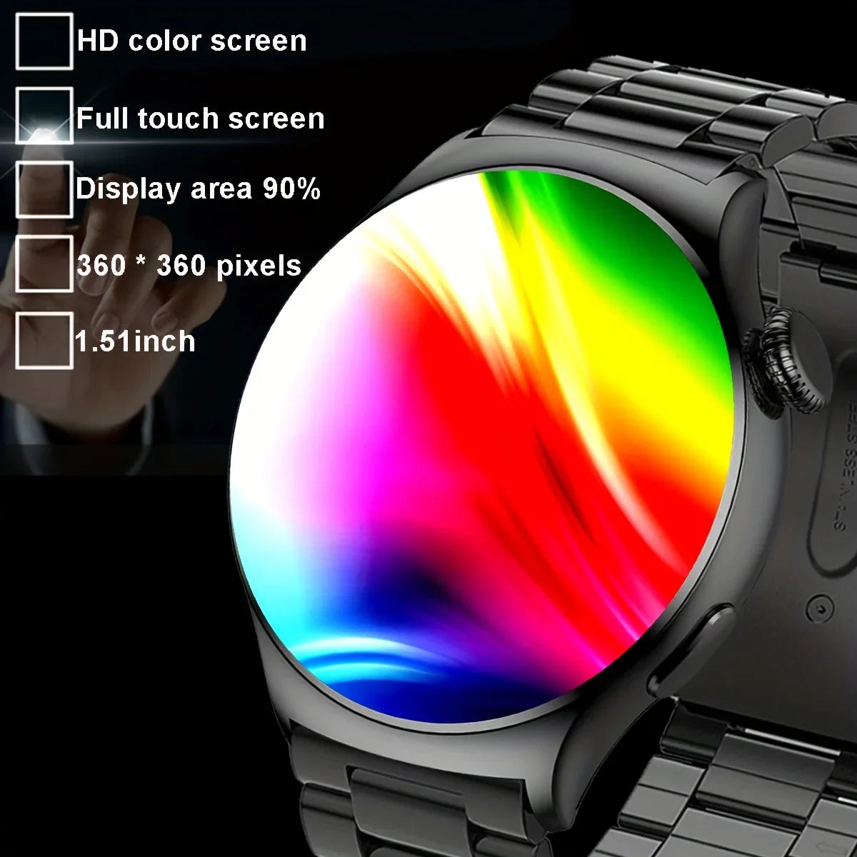 Big Screen Smart Watch for Men with Custom Dial and Call Answering | Smart Watches | - Shoppix
