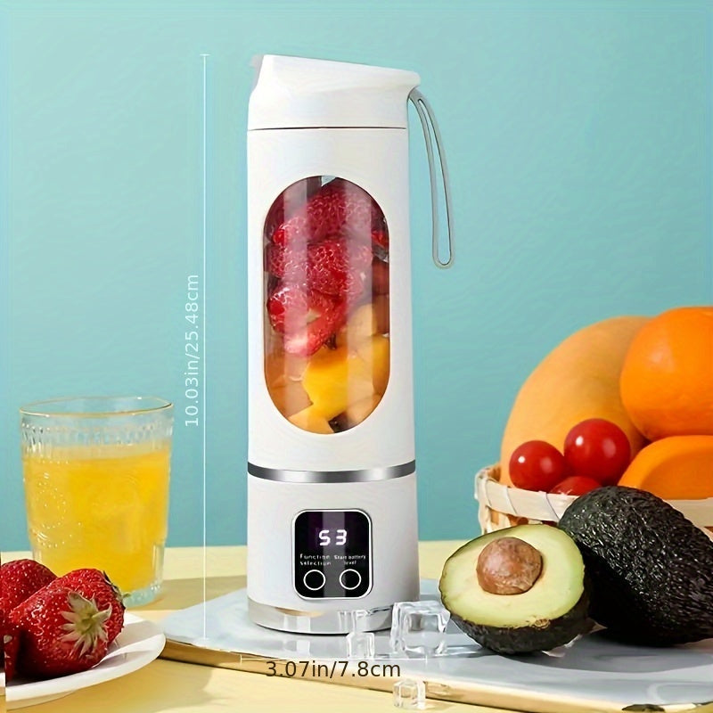 Portable USB-Rechargeable Blender & Juicer - 10.14oz to 16.91oz Capacity, Easy Clean, Perfect for Fruit & Vegetable Drinks, Milkshakes