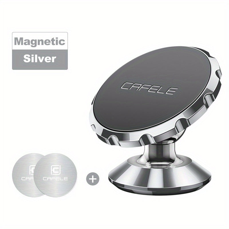Cafele Universal Magnetic Car Phone Holder: Secure Your Device on Any Drive | Car Accessories | Silvery