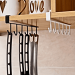 Streamlined Kitchen Organizer: Hanging Cup and Clothes Storage Rack | Storage Organization | - Shoppix
